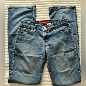 Levi’s mid light wash bootcut mid low rise waist jeans